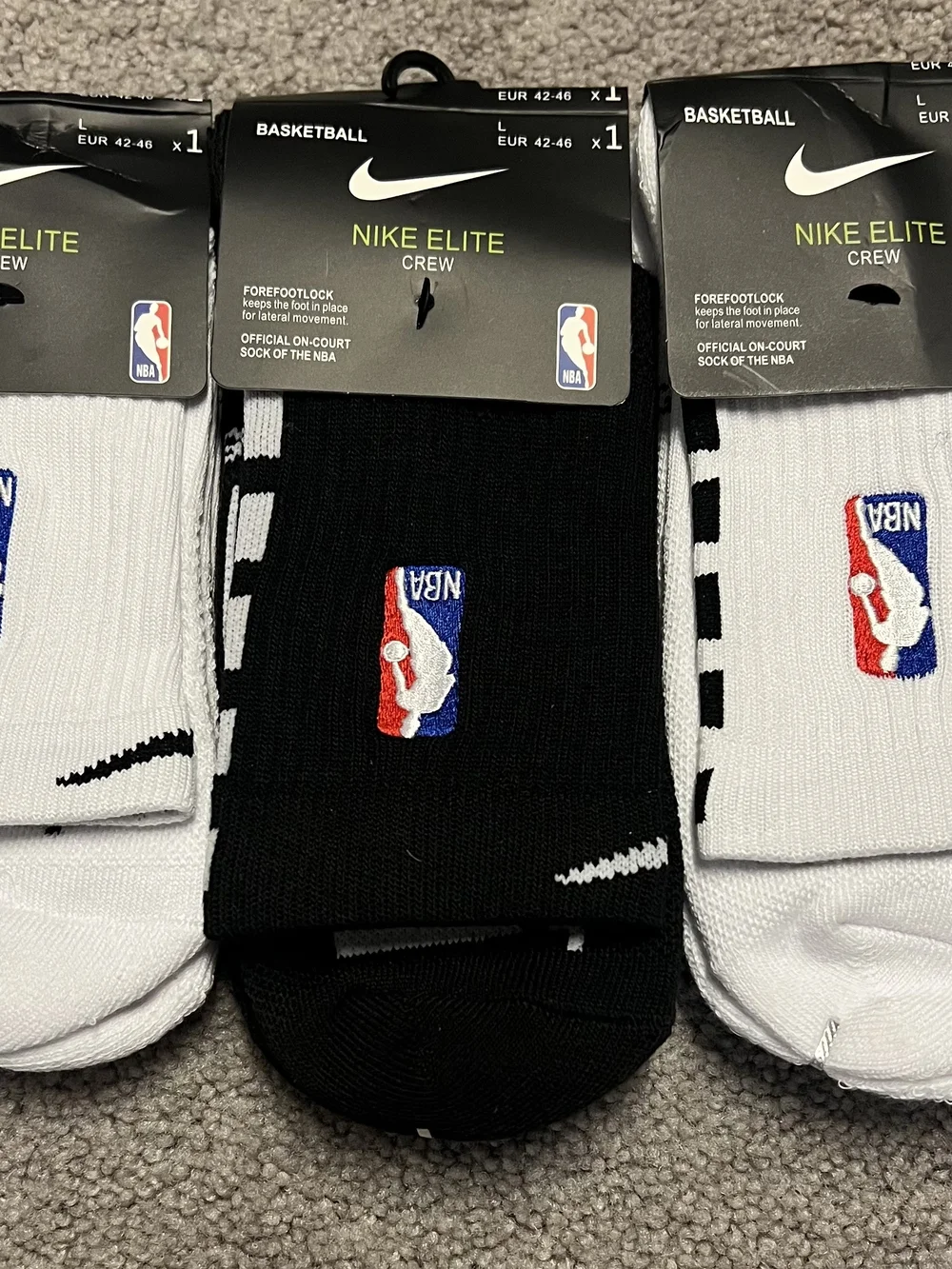 Nike Elite Drifit  Crew NBA Socks - Mens Large 8-12